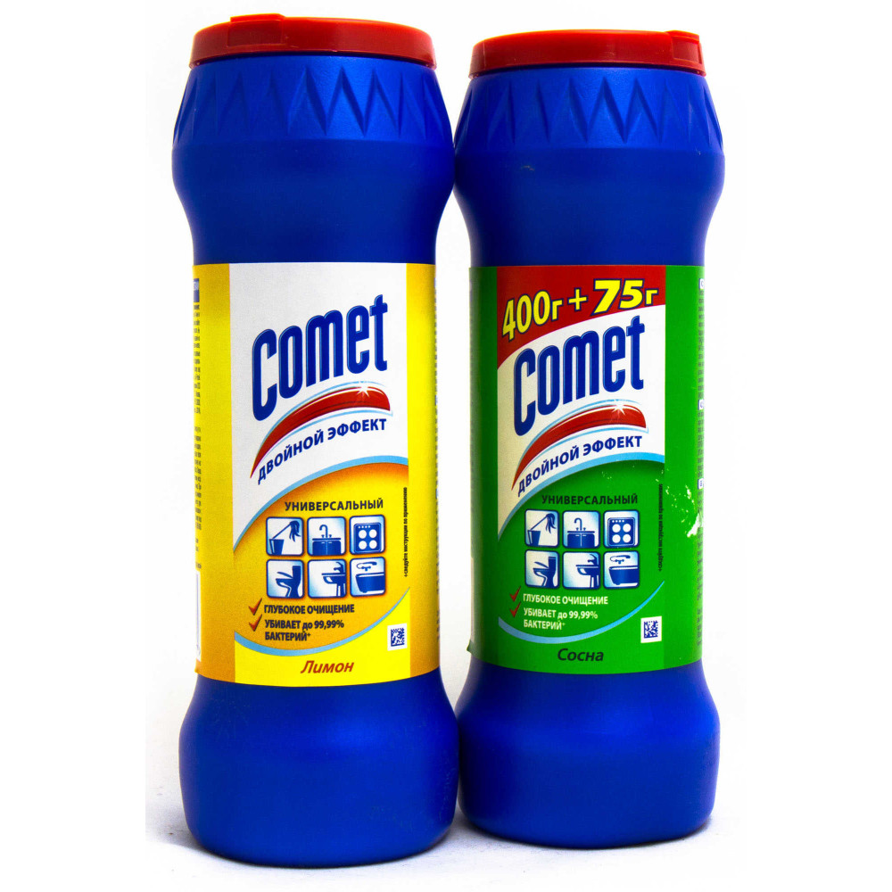 Чистящий порошок с хлоринолом Comet Двойной эффект - 475 г Чистящий порошок с хлоринолом Comet Двойной эффект - 475 г
